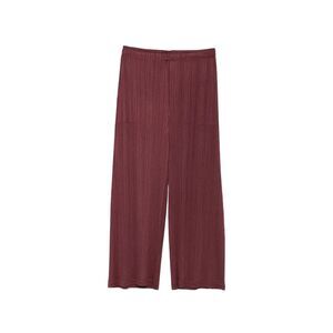 Pleats Please Red Trousers - Palazzo Pants Women